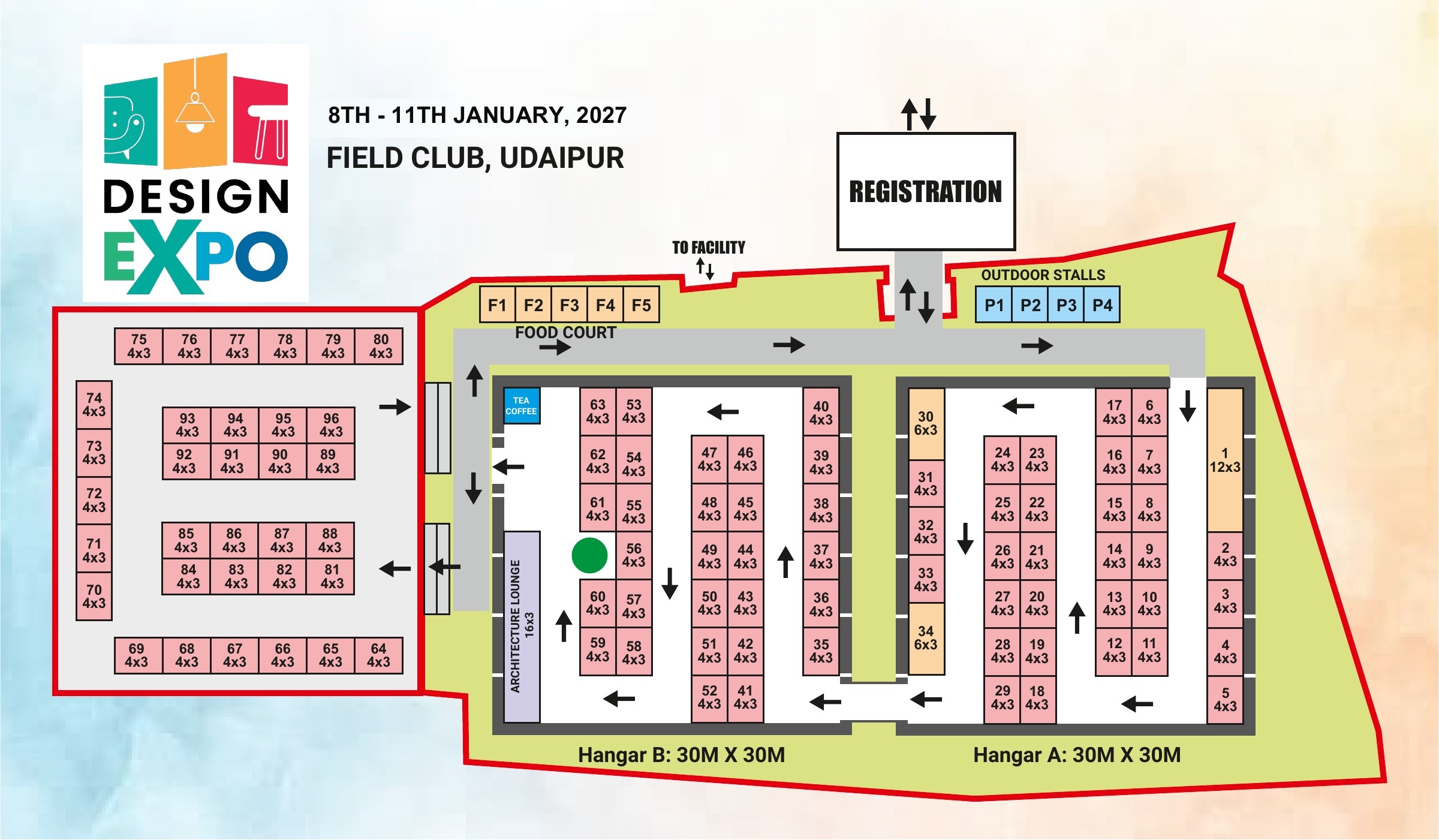 Udaipur exhibition floor plan